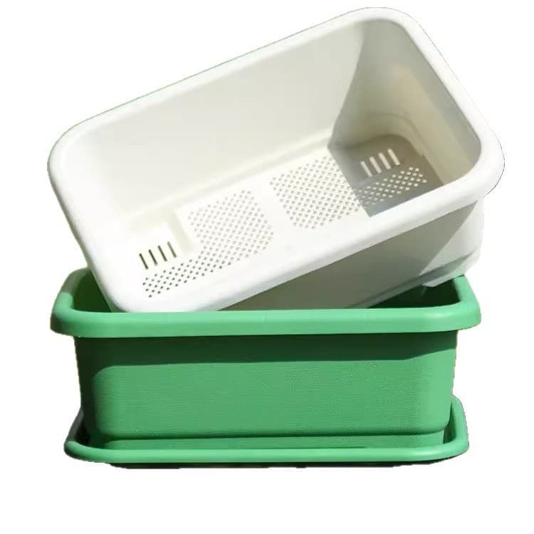 Flower pots thickened and deepened special box for growing vegetables wholesale indoor balcony rectangular plastic flower pots household vegetable growing artifact 6