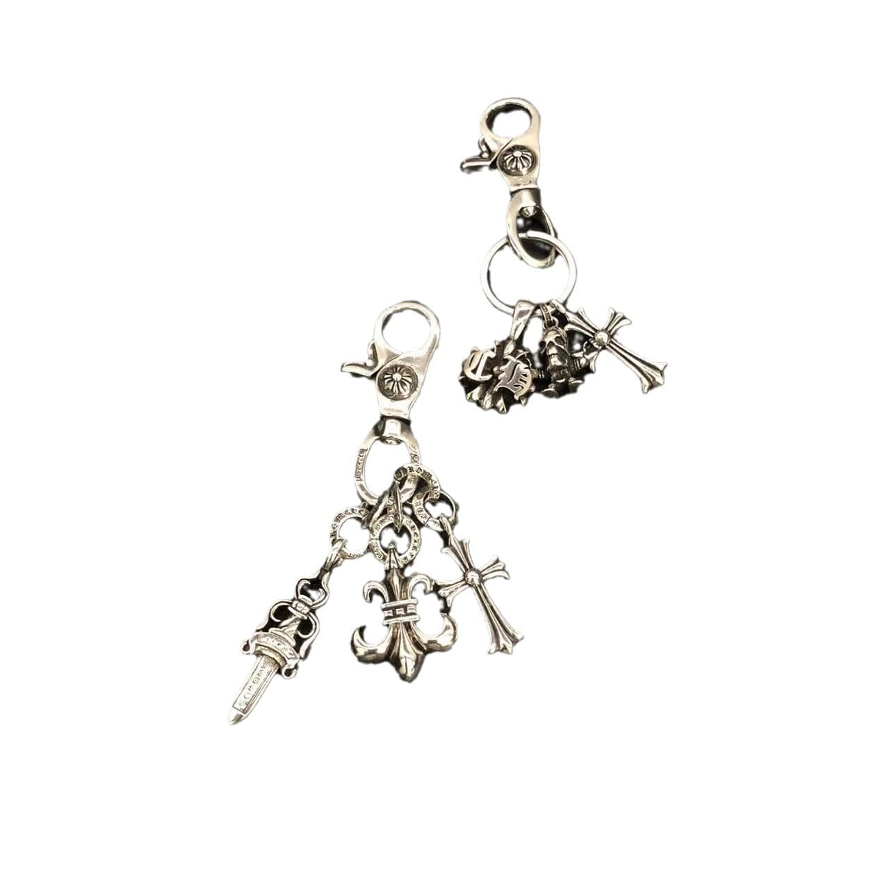 Yuexiang's new keychain, skull pendant buckle head, spring lobster head lock buckle, personalized trendy men's and women's models 6