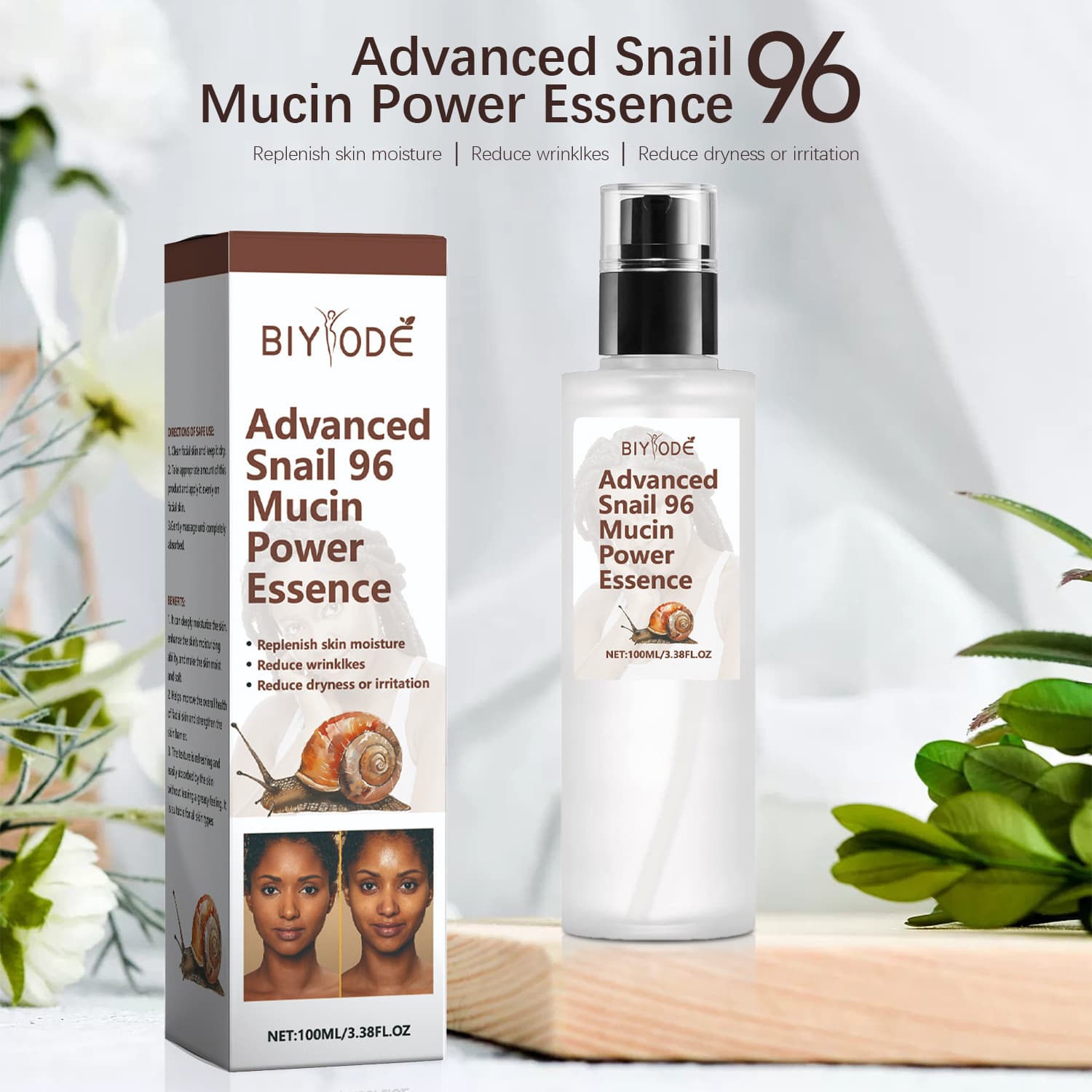 Cross-border best-selling Snail Mucin Essence hydrating, soothing, firming, anti-wrinkle snail protein mucus essence 4