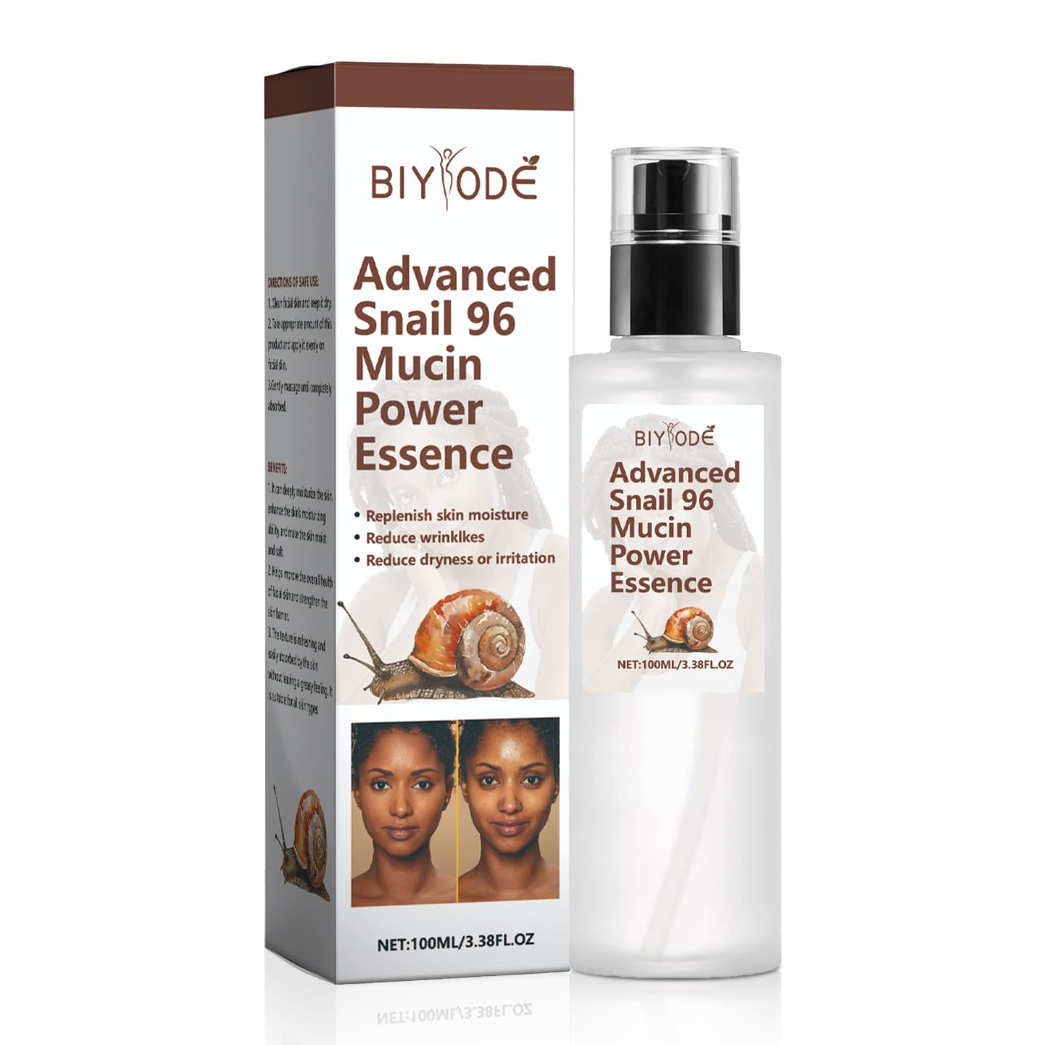 Cross-border best-selling Snail Mucin Essence hydrating, soothing, firming, anti-wrinkle snail protein mucus essence 6