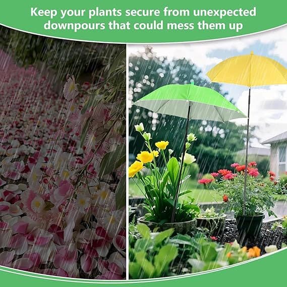Amazon cross-border popular potted garden plant parasol with ground insert outdoor decorative flower sunscreen umbrella 6