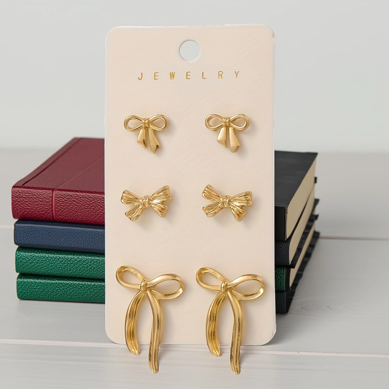 6-piece cross-border best-selling hollow bow-shaped earring set, fashionable and elegant earrings for women, foreign trade accessories 3