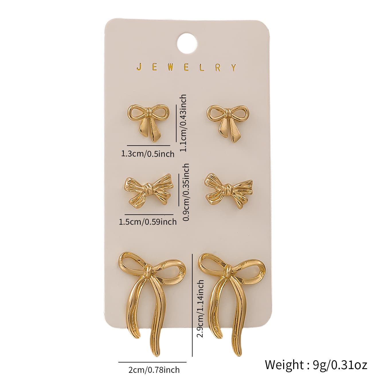 6-piece cross-border best-selling hollow bow-shaped earring set, fashionable and elegant earrings for women, foreign trade accessories 4