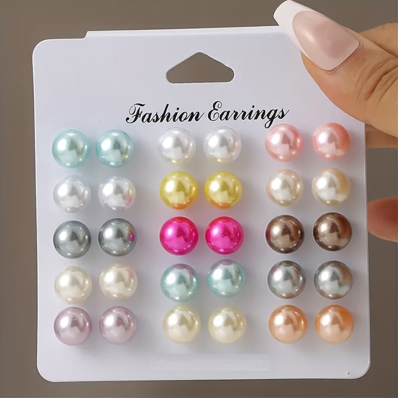 6-piece cross-border best-selling hollow bow-shaped earring set, fashionable and elegant earrings for women, foreign trade accessories 8