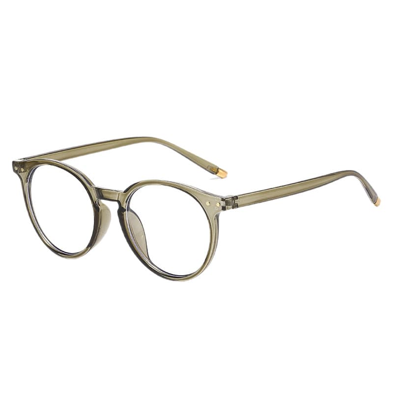 New retro anti-blue light glasses frame TEMU men and women plain mirror round Xiyin glasses frame with nose pads 6