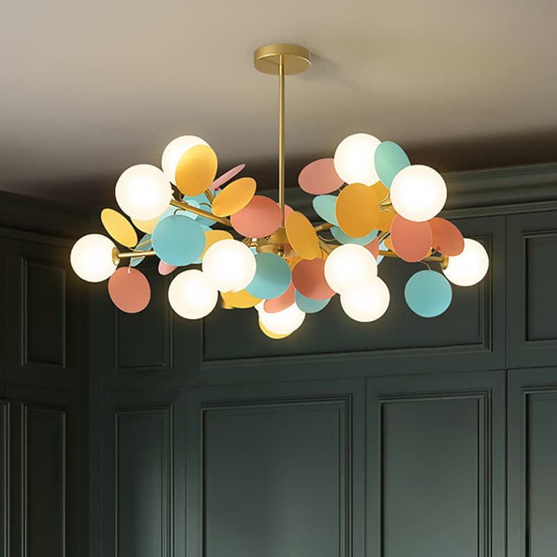 Nordic color lighting designer Internet celebrity personality creative restaurant living room lamp warm bedroom princess chandelier cross-border 1