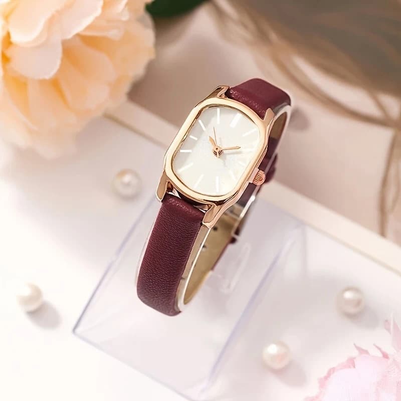 New trendy simple and personalized retro women's watch light luxury high-end leather belt quartz watch watch spot 1