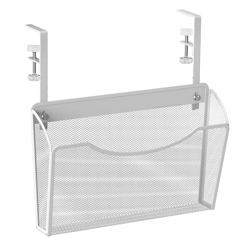 Desktop mesh hanging folder paper storage bag office file management rack school book and magazine organizer 6