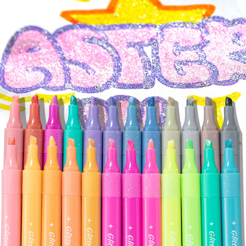 NORA double-line outline pen handbook pen colorful highlight marker pen for children and students handwritten newspaper special highlighter pen 7