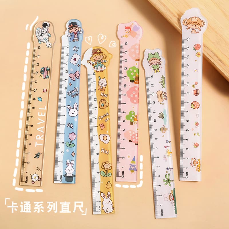 Elementary school student rewards small gifts creative and practical cartoon special-shaped ruler whole class prizes junior high school students opening gifts 3