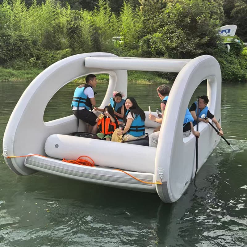 Water inflatable yacht slide portable and stowable outdoor yacht solar perpetual motion floating bed Lua hovercraft 3