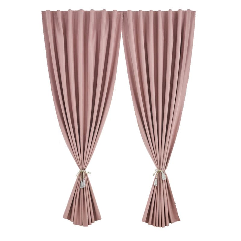 Full blackout curtains without punching Velcro rental house partition curtains bedroom bay windows self-adhesive small window blocking short curtains 6