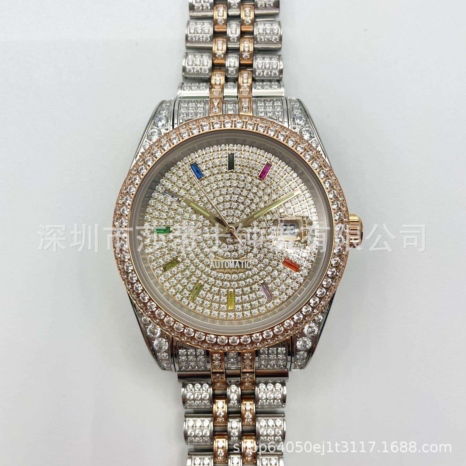 Light luxury analog dial diamond-set waterproof Japanese imported movement automatic mechanical watch Shenzhen factory direct sales watch 2