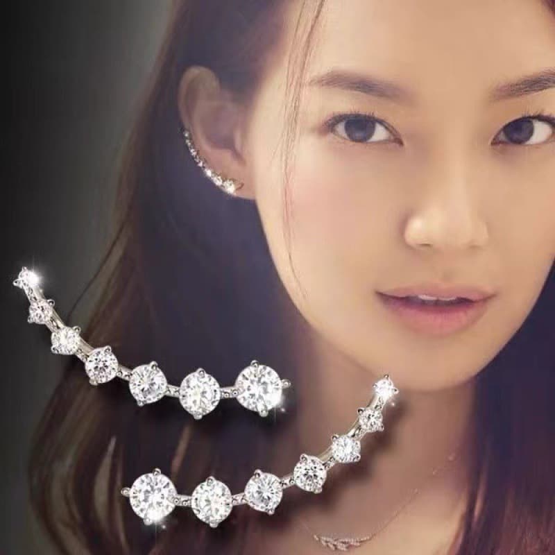 Cross-border Big Dipper zircon earrings, light luxury and high-end diamond earrings, caterpillar earrings, Yiwu jewelry wholesale 1