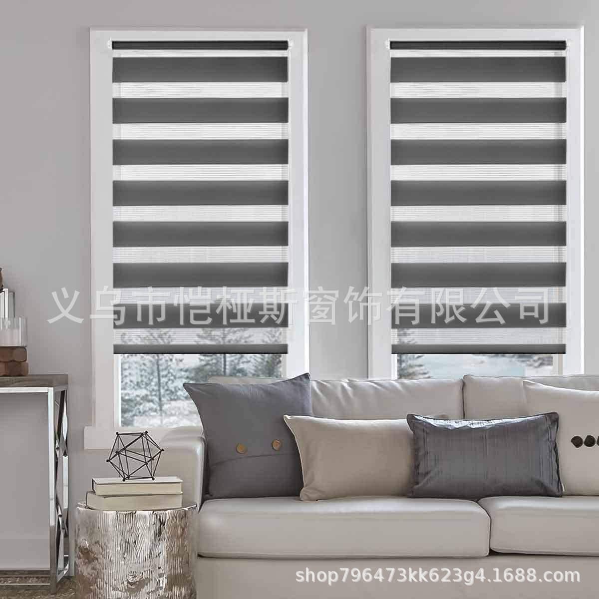 Manual roller curtains, punch-free zebra blinds, roller blinds, gauze curtains, finished gauze curtains, roller blinds 3