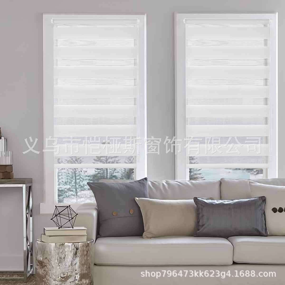 Manual roller curtains, punch-free zebra blinds, roller blinds, gauze curtains, finished gauze curtains, roller blinds 5