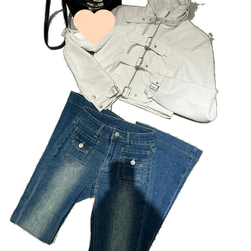 American High Street Retro Cool Hot Girl Short Leather Jacket Female Niche Motorcycle Style Handsome Jacket Top 6