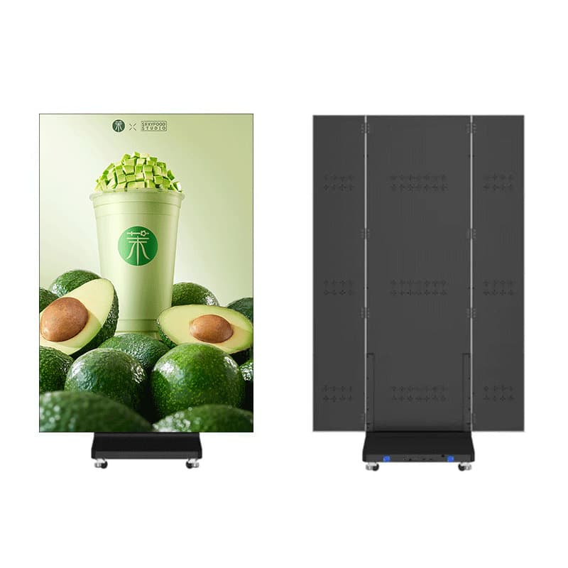 Folding screen LED display movable poster advertising electronic screen shopping mall screen full color high definition LED electronic screen 6