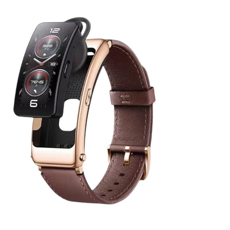 Suitable for Huawei bracelet B7 strap smart sports wristband sky gray leather strap B6 mocha brown sports style 8