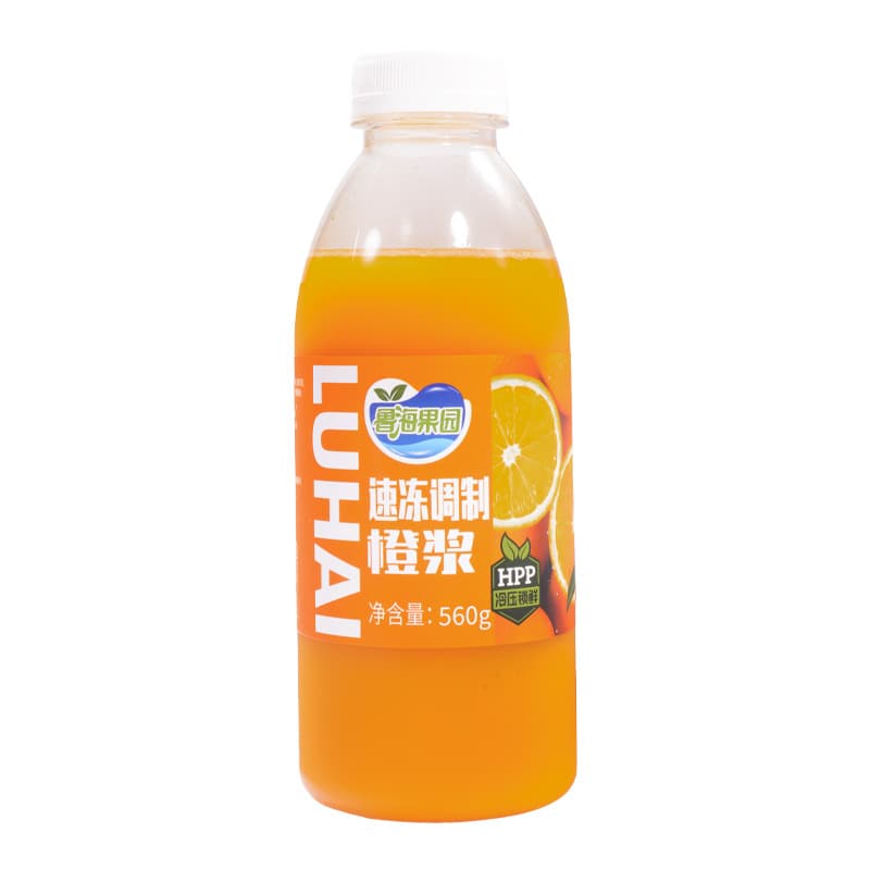 Luhai HPP quick-frozen orange pulp bottled 1kg fruit-free orange juice orange C American sparkling water coffee milk tea raw materials 8