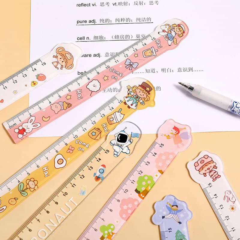 Elementary school student rewards small gifts creative and practical cartoon special-shaped ruler whole class prizes junior high school students opening gifts 4