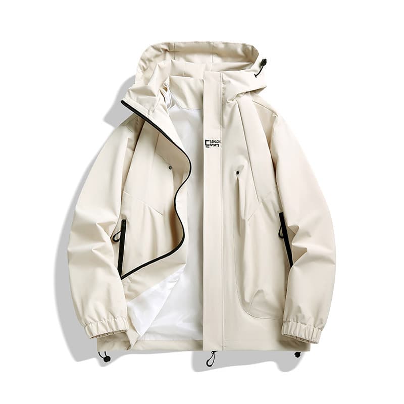 Spring and Autumn New Men's Hooded Jacket Windproof and Waterproof Casual Loose Work Jacket Trendy Couple Jacket 5