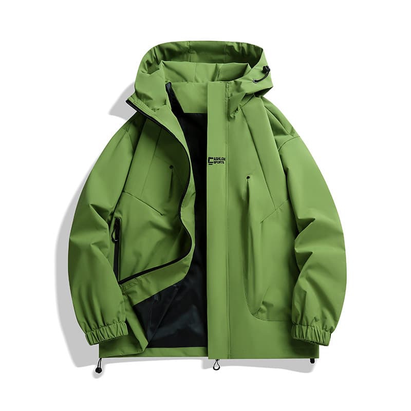 Spring and Autumn New Men's Hooded Jacket Windproof and Waterproof Casual Loose Work Jacket Trendy Couple Jacket 9