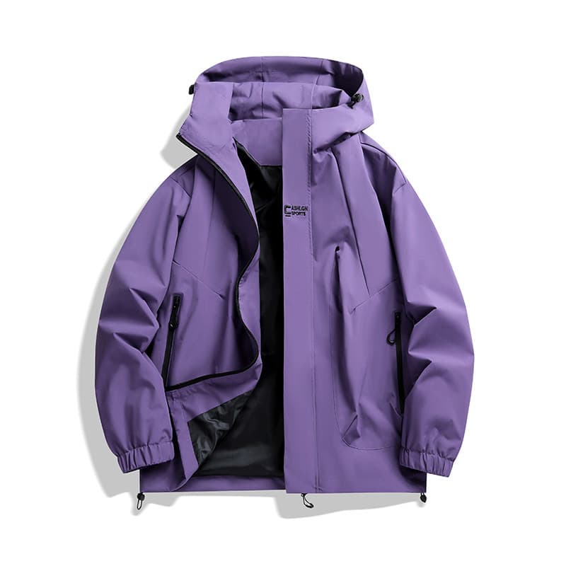 Spring and Autumn New Men's Hooded Jacket Windproof and Waterproof Casual Loose Work Jacket Trendy Couple Jacket 1