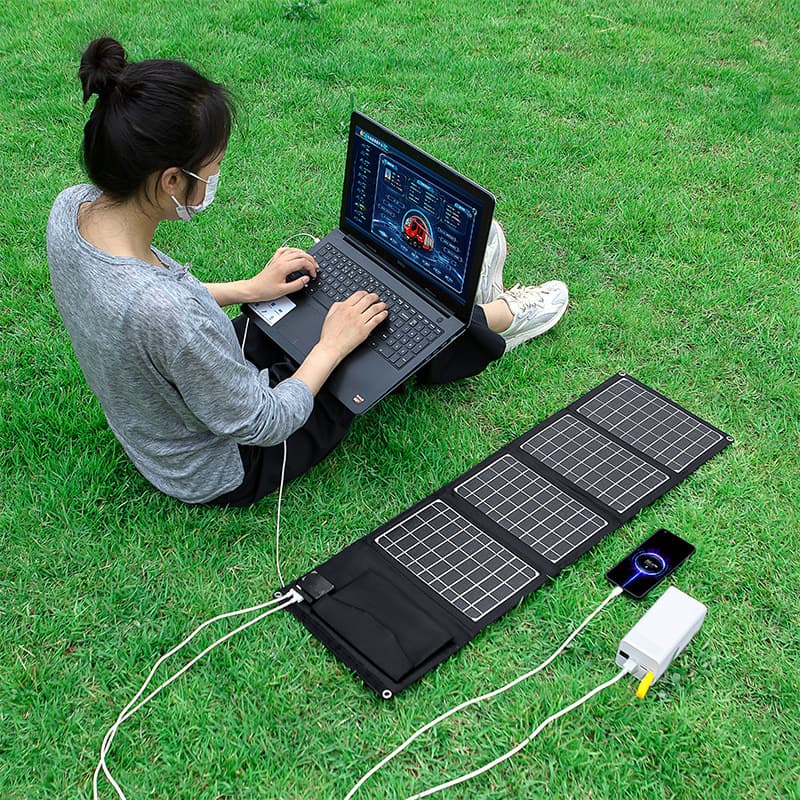 Solar charging board small single crystal 5V18V12v fast power bank mobile phone outdoor folding mobile power generation 2