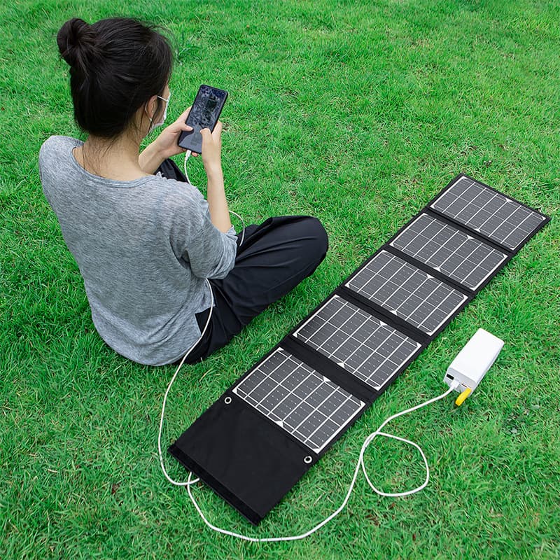 Solar charging board small single crystal 5V18V12v fast power bank mobile phone outdoor folding mobile power generation 4