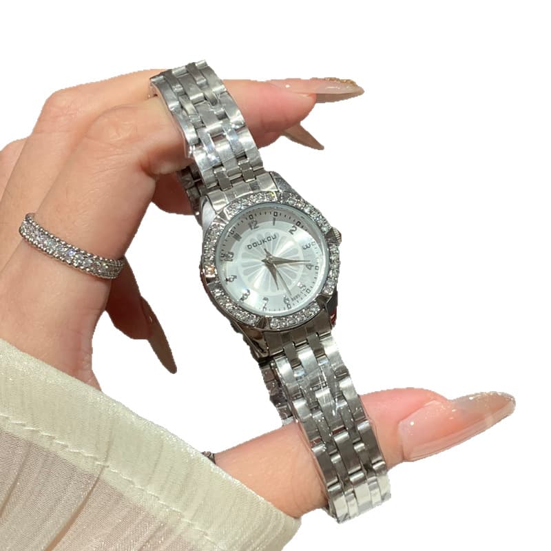 DOUKOU watch women's small fresh blue daisy diamond small dial exquisite women's watch cross-border best-selling quartz watch 6