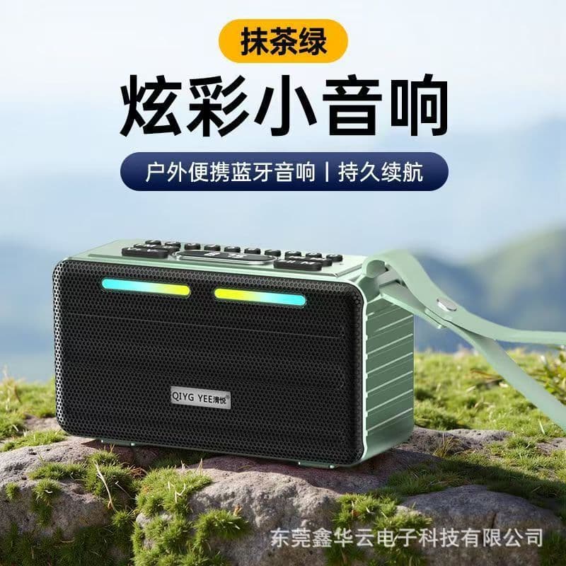 Qingyue S16 Wireless Outdoor Bluetooth Speaker Multifunctional Portable Card MP3 Player High Volume Subwoofer 8
