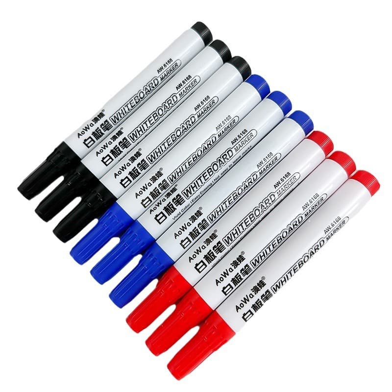 New erasable whiteboard pen Owa whiteboard erasable single-head marker office teaching marker pen water-based marker pen 6
