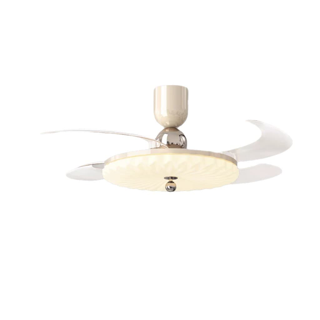 Medieval style invisible fan lamp ultra-thin minimalist dining room bedroom ceiling fan lamp living room ceiling fan Zhongshan lamp 6