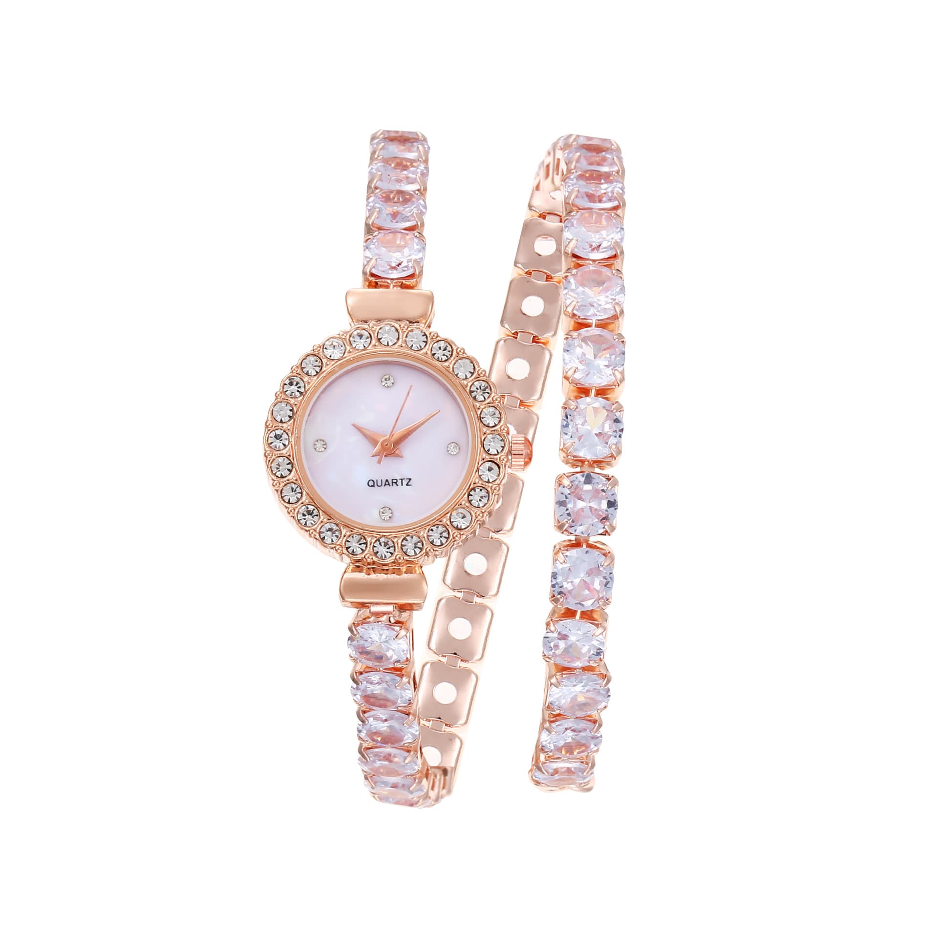 Cross-border new style fashionable diamond-encrusted women's watch full-diamond full-body zircon winding bracelet watch foreign trade wholesale 7