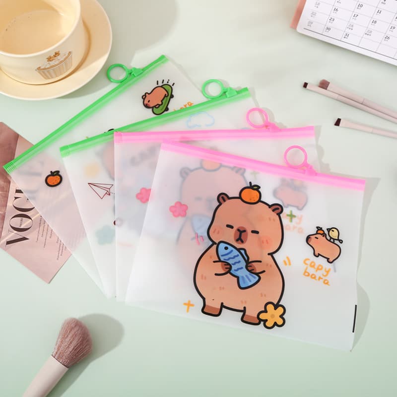 Spot Capibara large-capacity zipper bag cute cartoon travel storage bag sense cosmetics packaging bag 5