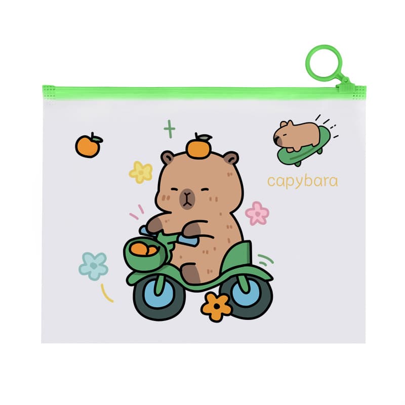 Spot Capibara large-capacity zipper bag cute cartoon travel storage bag sense cosmetics packaging bag 6