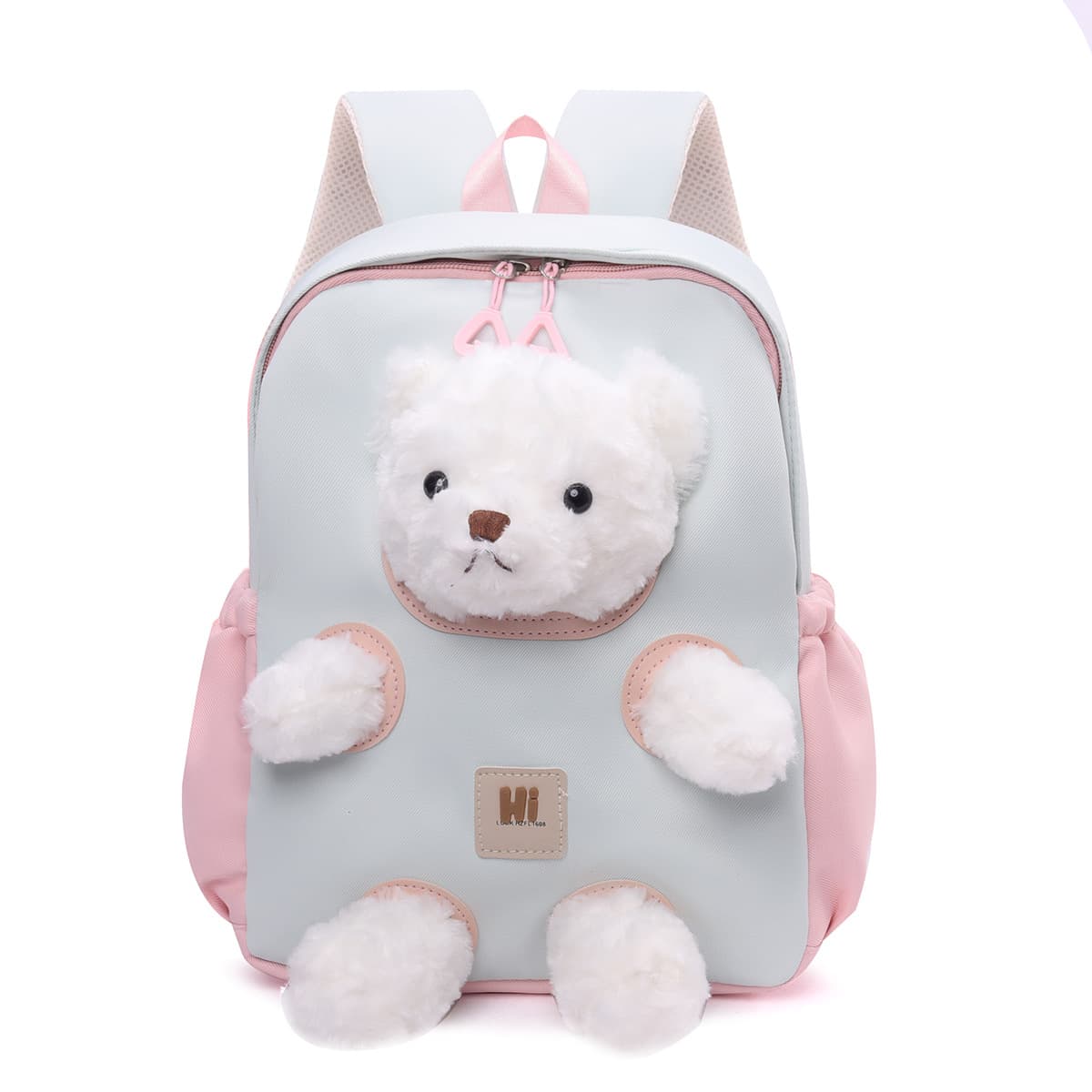 Kindergarten Baby School Bag New Casual Lightweight Children's Backpack 3-6 Years Old Boys and Girls Cute Bear Backpack 7