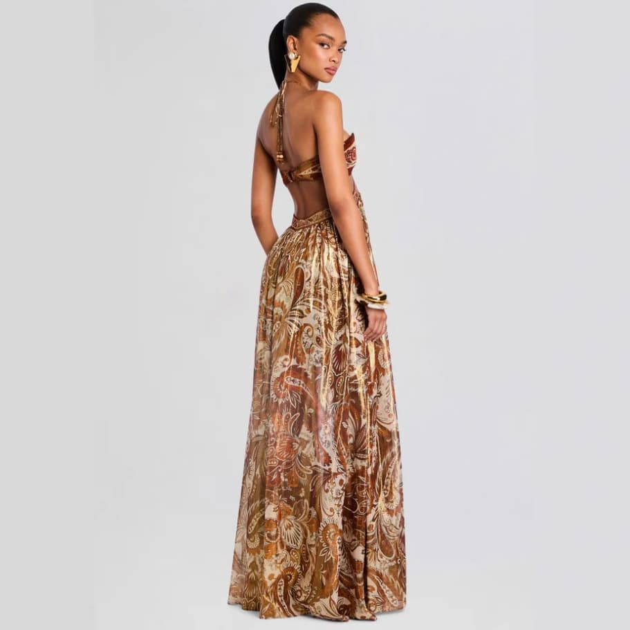 European and American cross-border independent station 2026 summer new dress long dress suspender backless sexy banquet halter dress 4