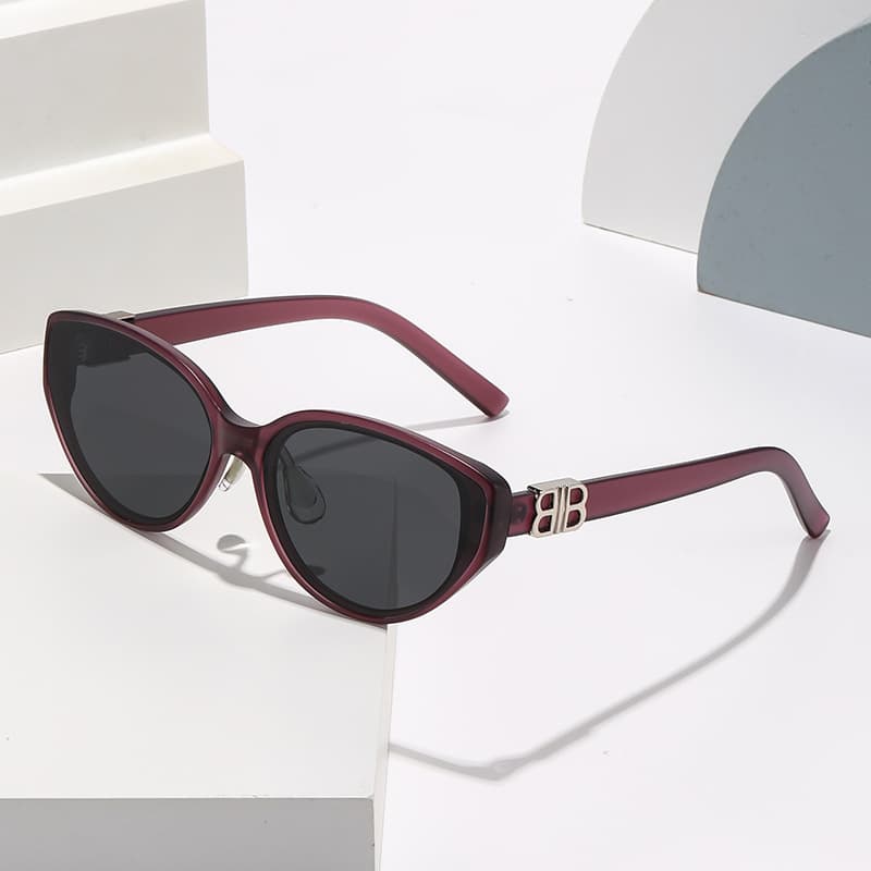New style simple and versatile women's sunglasses, women's fashionable concave shape sunglasses, face-showing small anti-UV sunglasses 5