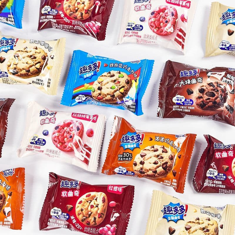 Quduoduo Cookies, Crispy Cookies, Colorful Big Dirty Dark Chocolate Flavored Small Packaging Snacks 3