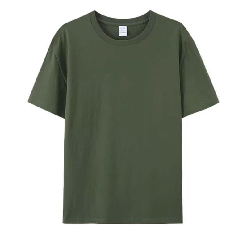 Pure cotton t-shirt custom pattern logo advertising shirt work clothes 210g round neck foreign trade cross-border light plate custom wholesale 7