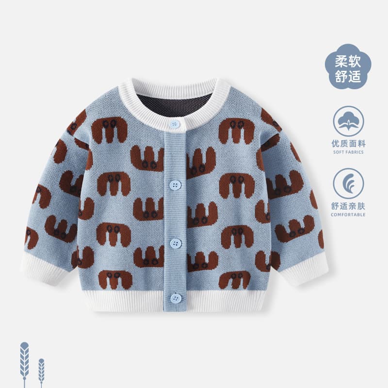 Baby coats spring and autumn boys sweaters knitted cardigans baby spring clothes children's spring clothes woolen red tops 10
