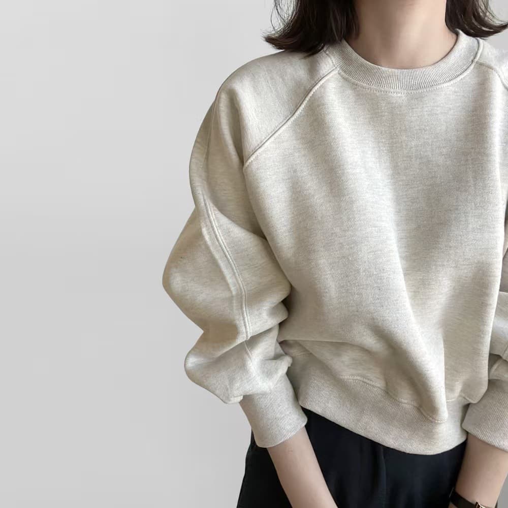 Women's sweatshirt new style 2026 hot style fashionable spring and autumn velvet thickened short gray top for small people spring 7
