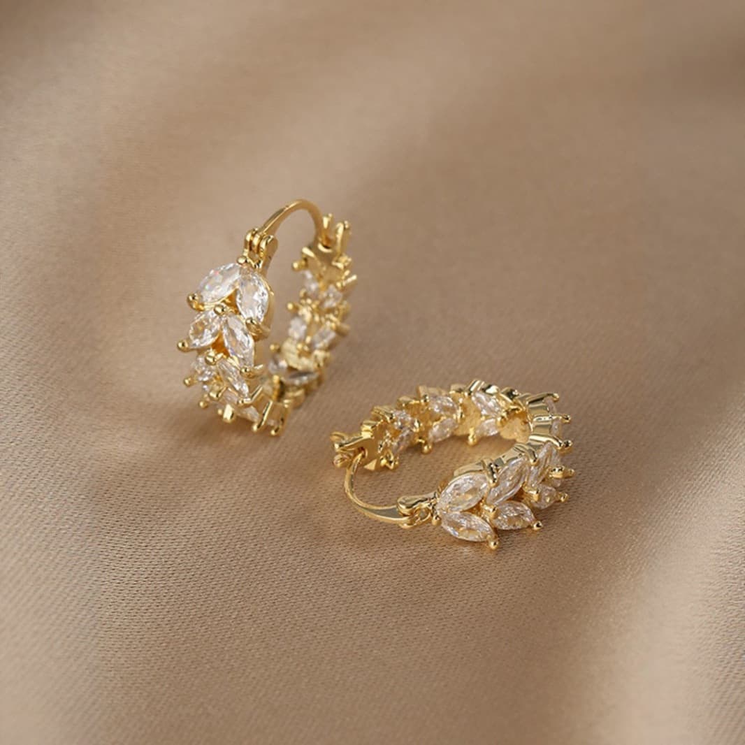 Korean style fashion high-end diamond earrings wheat ears temperament earrings feminine temperament niche internet celebrity simple fashion earrings 5