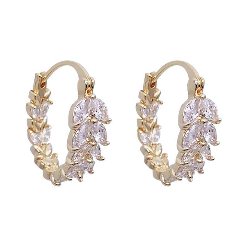 Korean style fashion high-end diamond earrings wheat ears temperament earrings feminine temperament niche internet celebrity simple fashion earrings 6