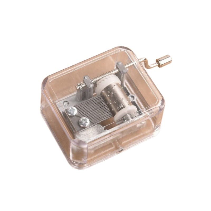 Hand cranked acrylic music box music box kindergarten DIY toys creative furniture ornaments birthday holiday gifts 6