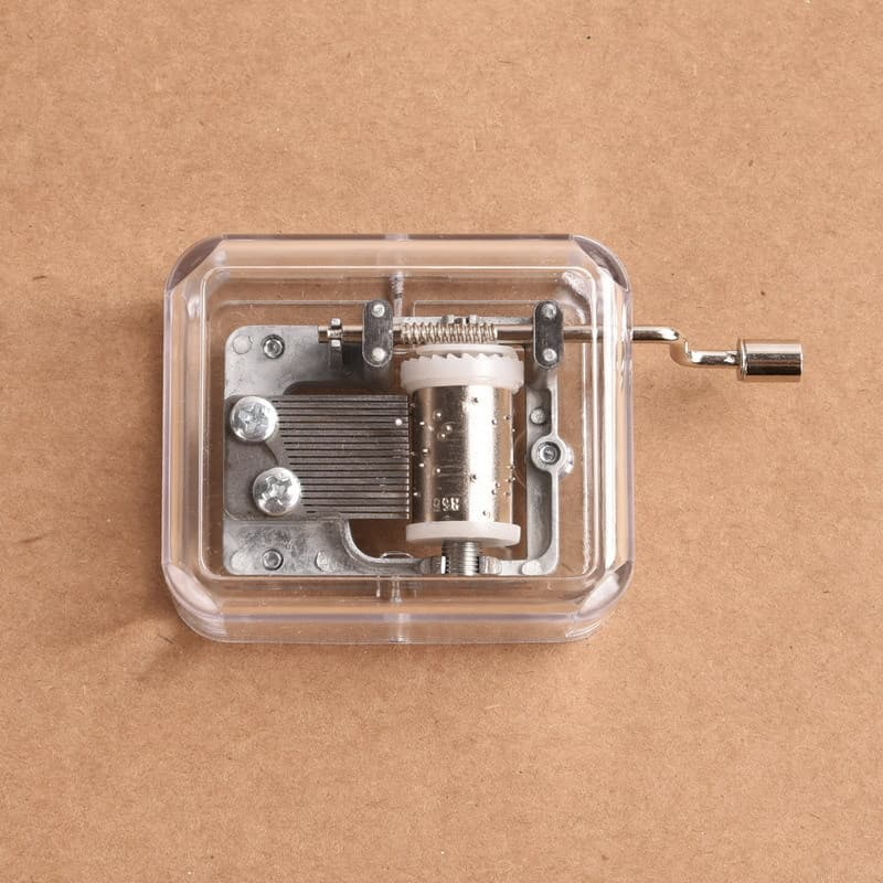 Hand cranked acrylic music box music box kindergarten DIY toys creative furniture ornaments birthday holiday gifts 7