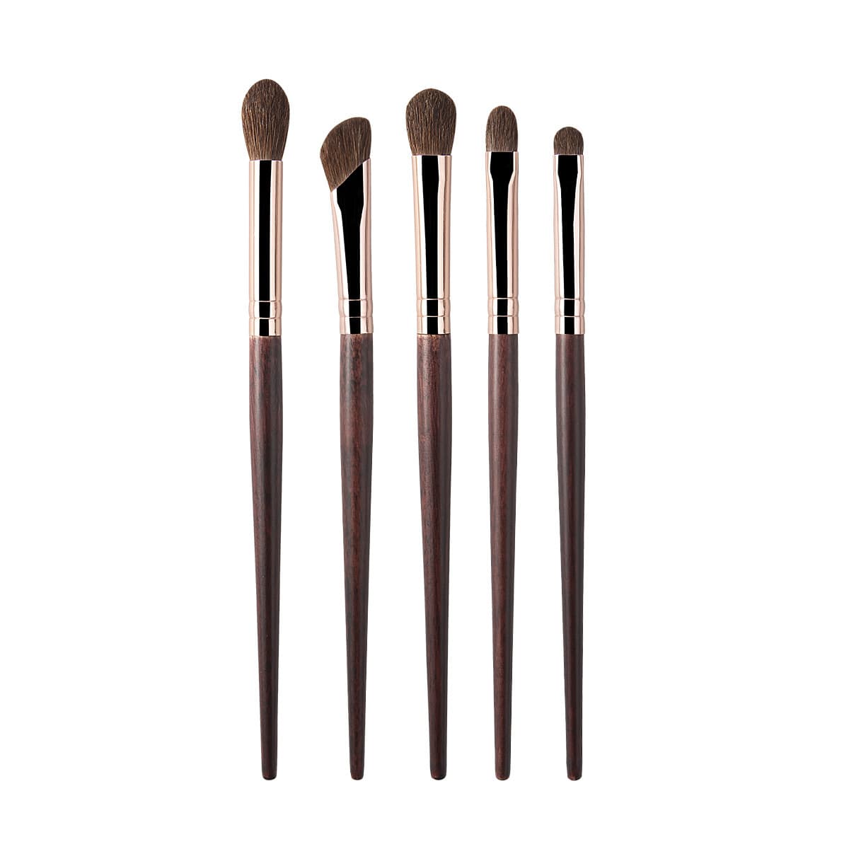 Cangzhou cross-border animal hair 5-piece makeup brush set soft-bristled eye shadow nose shadow brush lying silkworm beginner beauty tool 6