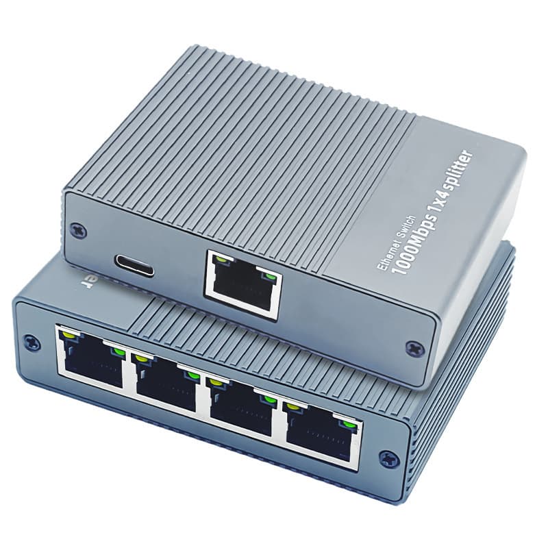 High-speed Gigabit plug-and-play network distributor computer broadband router switch one-minute multi-port splitter 8